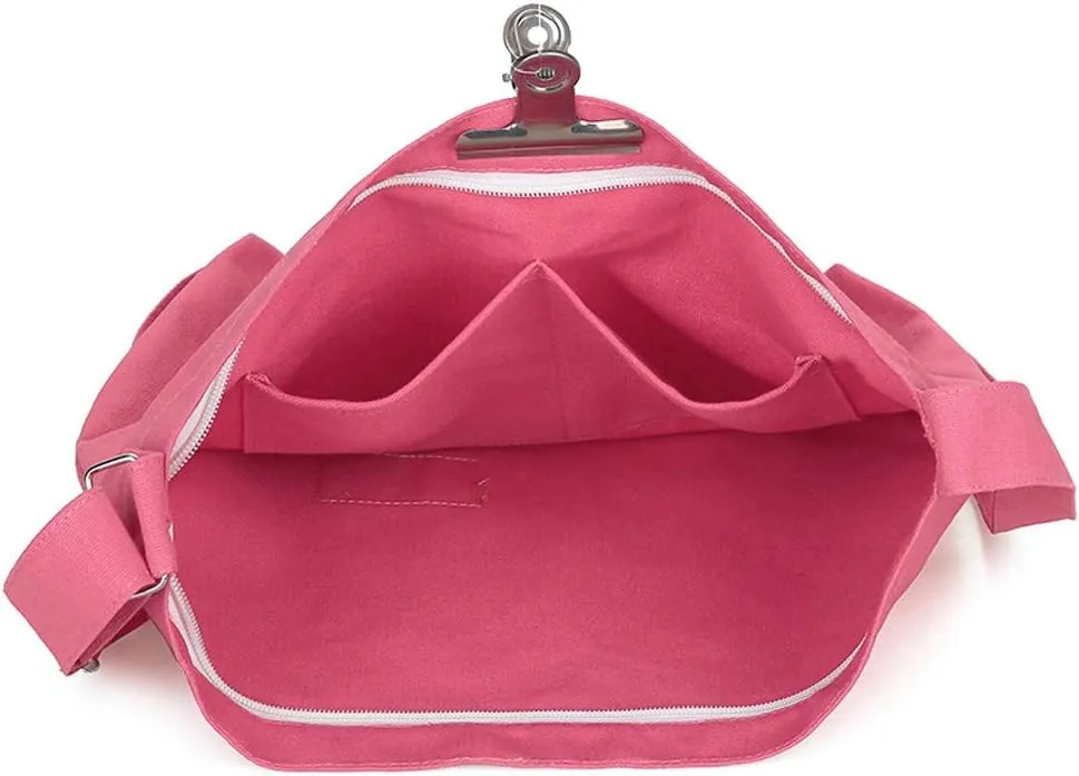 Covelin Women's Retro Large Size Canvas Shoulder Bag Hobo Crossbody Handbag Casual Tote