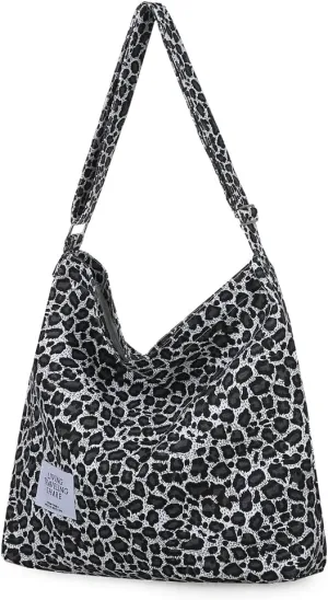 Covelin Women's Retro Large Size Canvas Shoulder Bag Hobo Crossbody Handbag Casual Tote