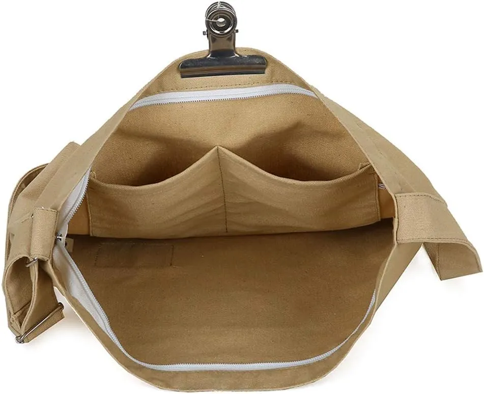 Covelin Women's Retro Large Size Canvas Shoulder Bag Hobo Crossbody Handbag Casual Tote
