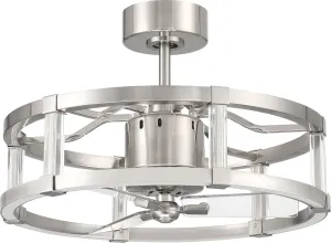 Craftmade ALS24BNK3 Alexis 18" Ceiling Fan with LED Lights & Remote, Brushed Polished Nickel