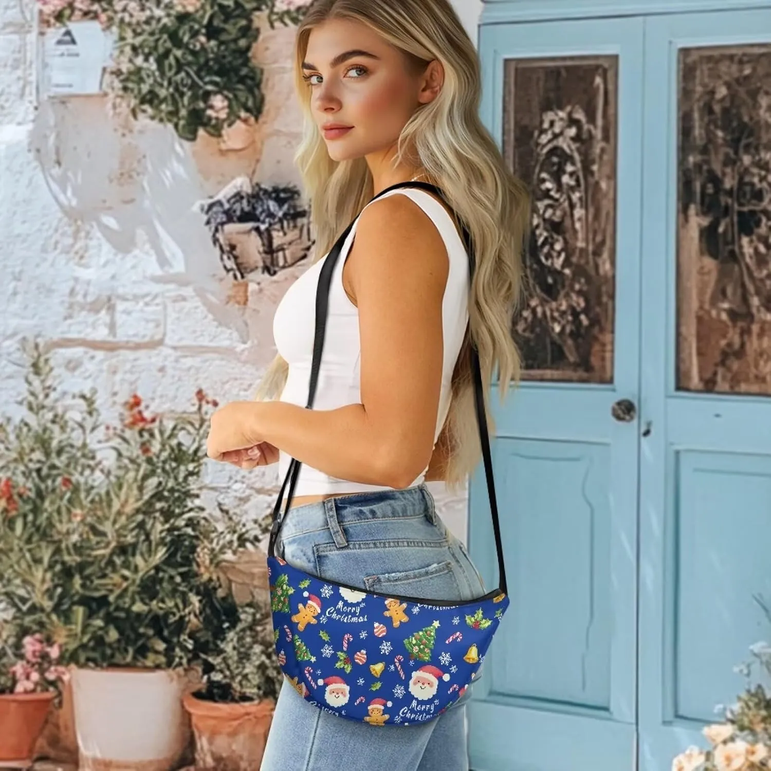Crescent Moon Bag with Adjustable Shoulder Strap for Women Men Daily Use