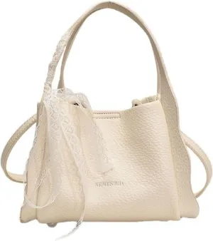 cross-body bag Lychee Print Lace Shoulder Crossbody Bag