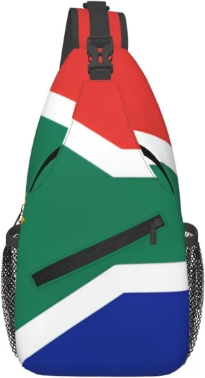 Cross Chest Bag Diagonally Sling Backpack Crossbody Shoulder Bag South Africa flag Branches Sling Bag Travel Hiking Daypack