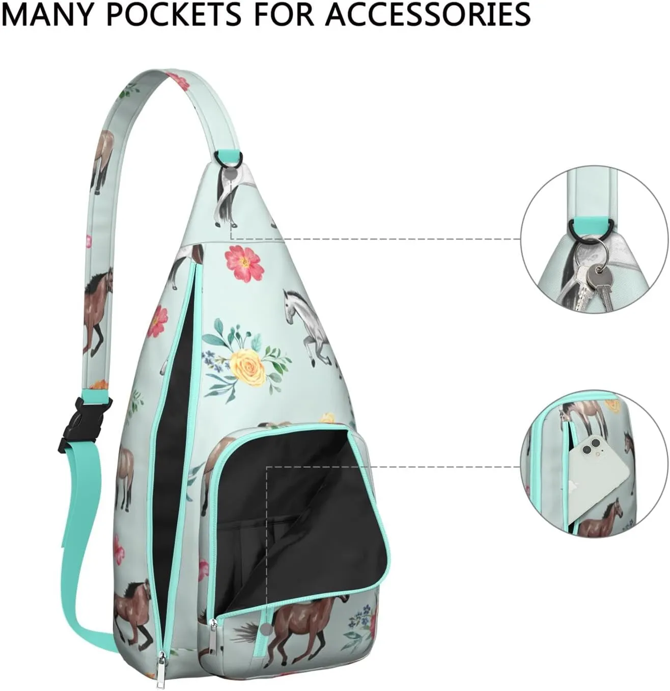 Crossbody Bag Daypack for Women Men Lightweight Waterproof Sling Bag Backpack Hiking Cycling