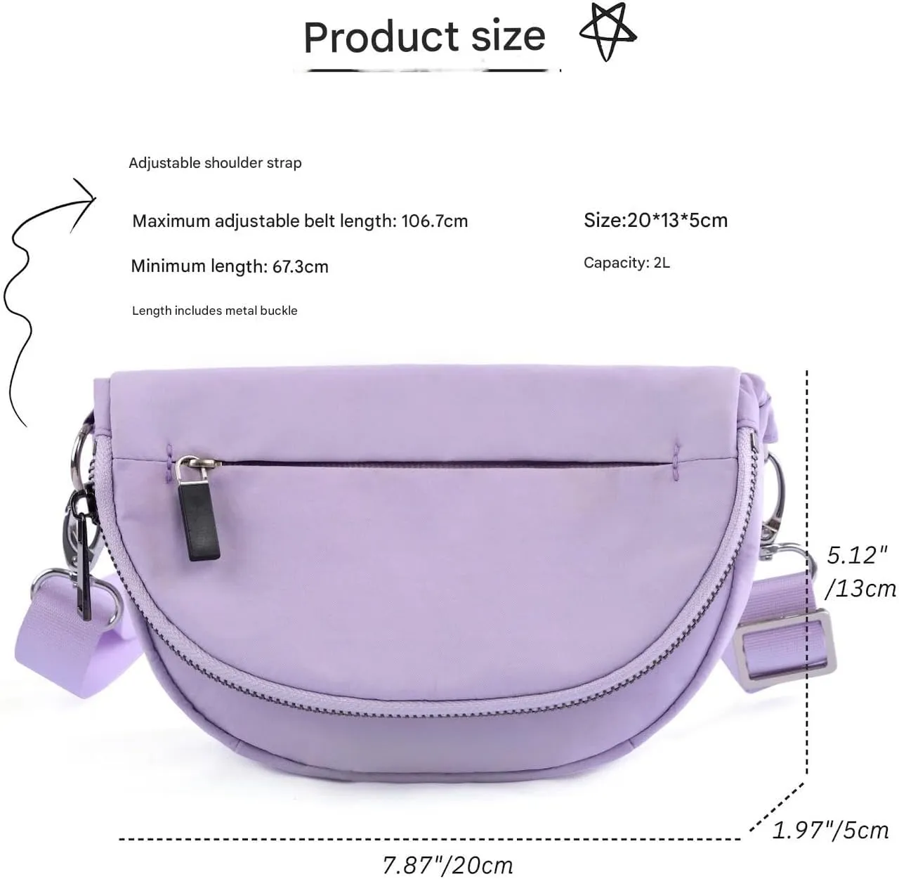 Crossbody Bag Foldable Sports Yoga Casual Women's Crossbody Bag