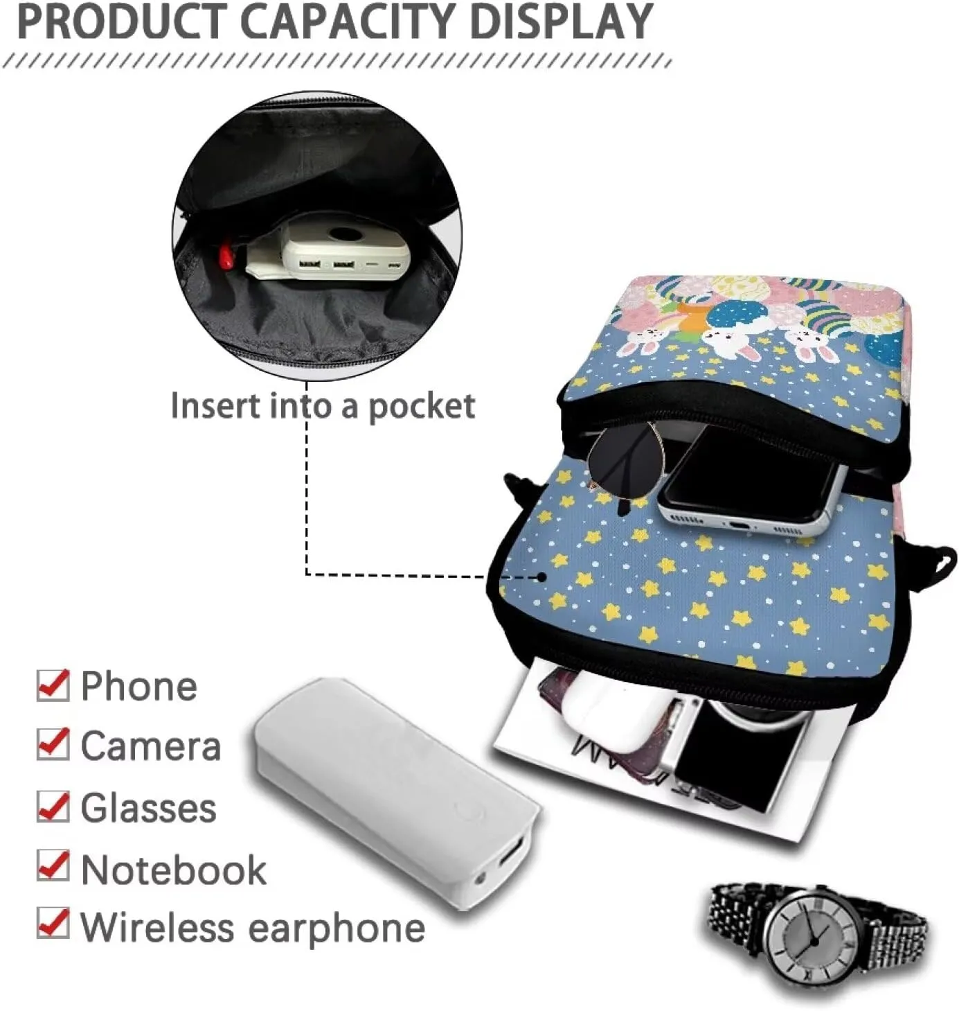 Crossbody Bag for Women and Men Travel Work Sports Messenger Purse