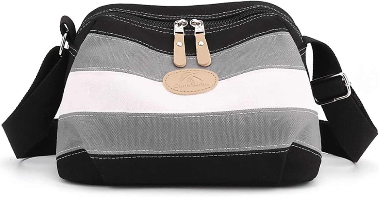Crossbody Bag for Women Small Canvas Lightweight Casual Purses for Travel Daily