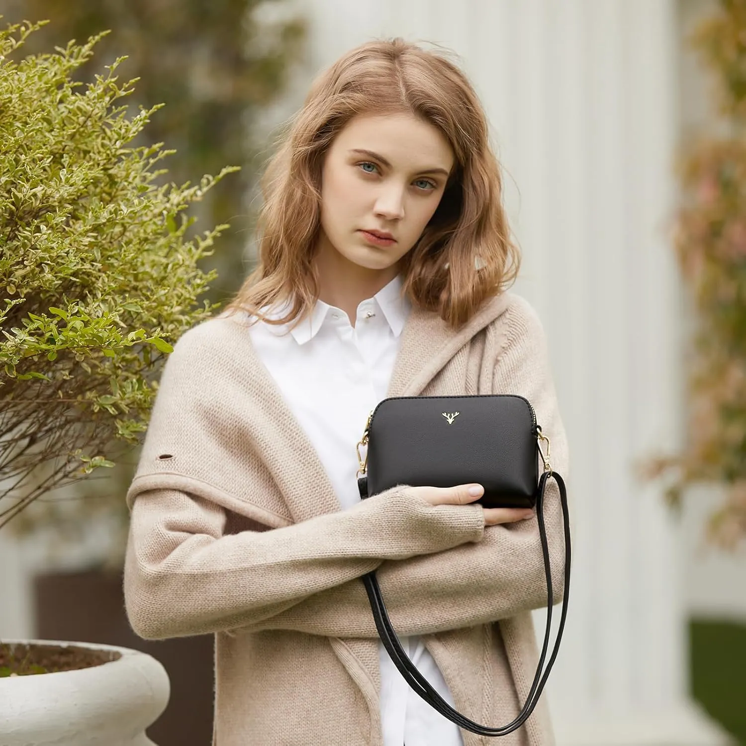 Crossbody Bag for Women, Vegan Leather Women Crossbody Purse Small Shoulder Handbags, Ladies Wristlet Clutch