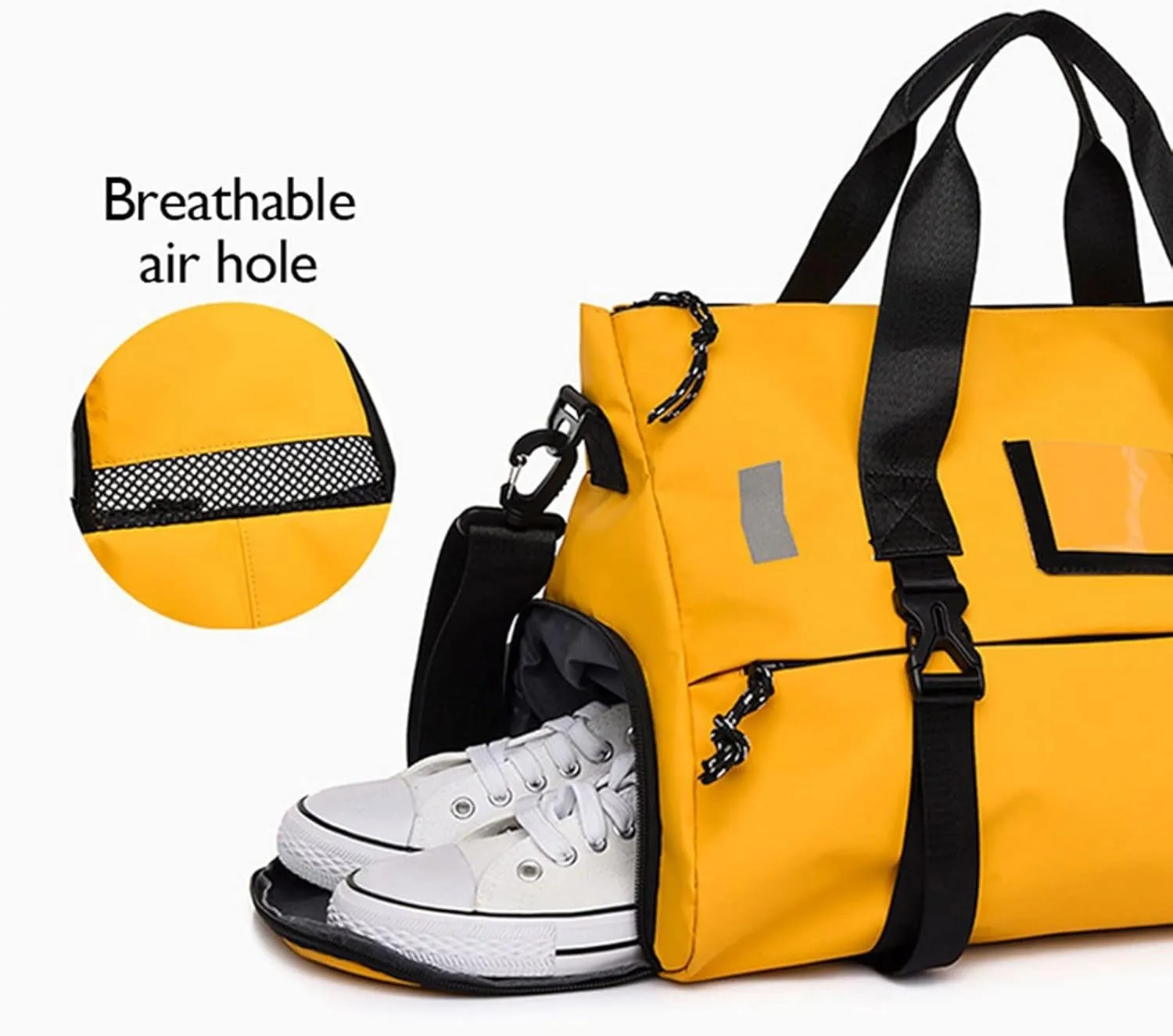 Crossbody men Multifunction Sports Fitness Gym Yoga Bag Big Travel Duffle Handbag For Women Weekend Traveling (Pink)
