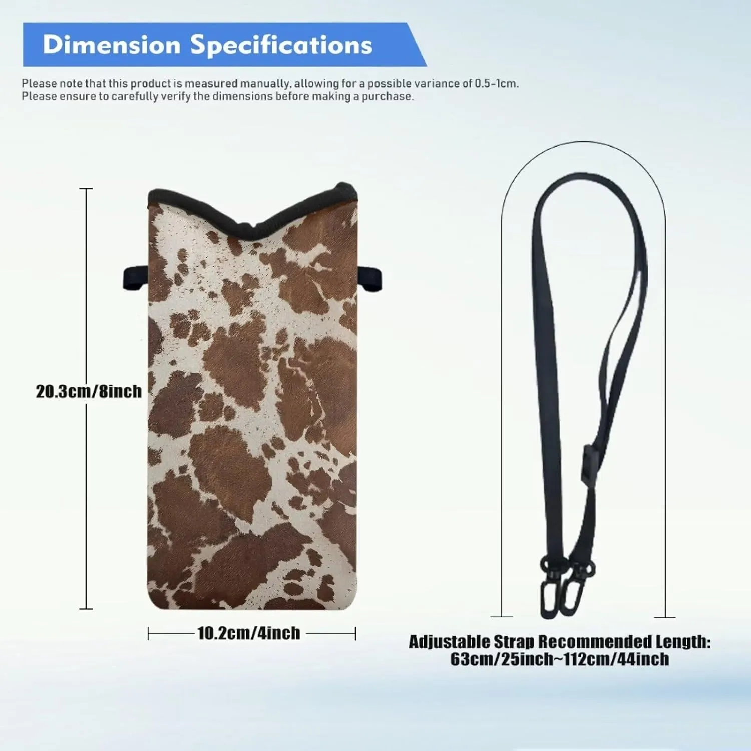 Crossbody Phone Bag Waterproof Mini Cellphone Purse Bag with Adjustable Strap Fits Most Smartphones, 8'' x 4''