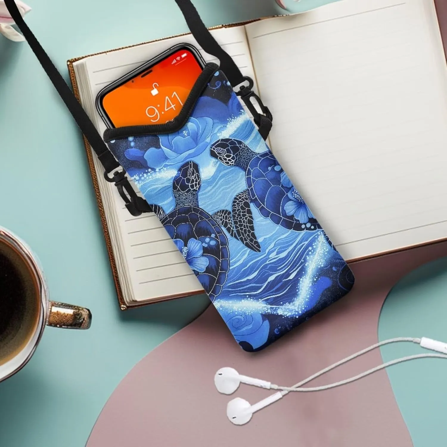 Crossbody Phone Bag Waterproof Mini Cellphone Purse Bag with Adjustable Strap Fits Most Smartphones, 8'' x 4''