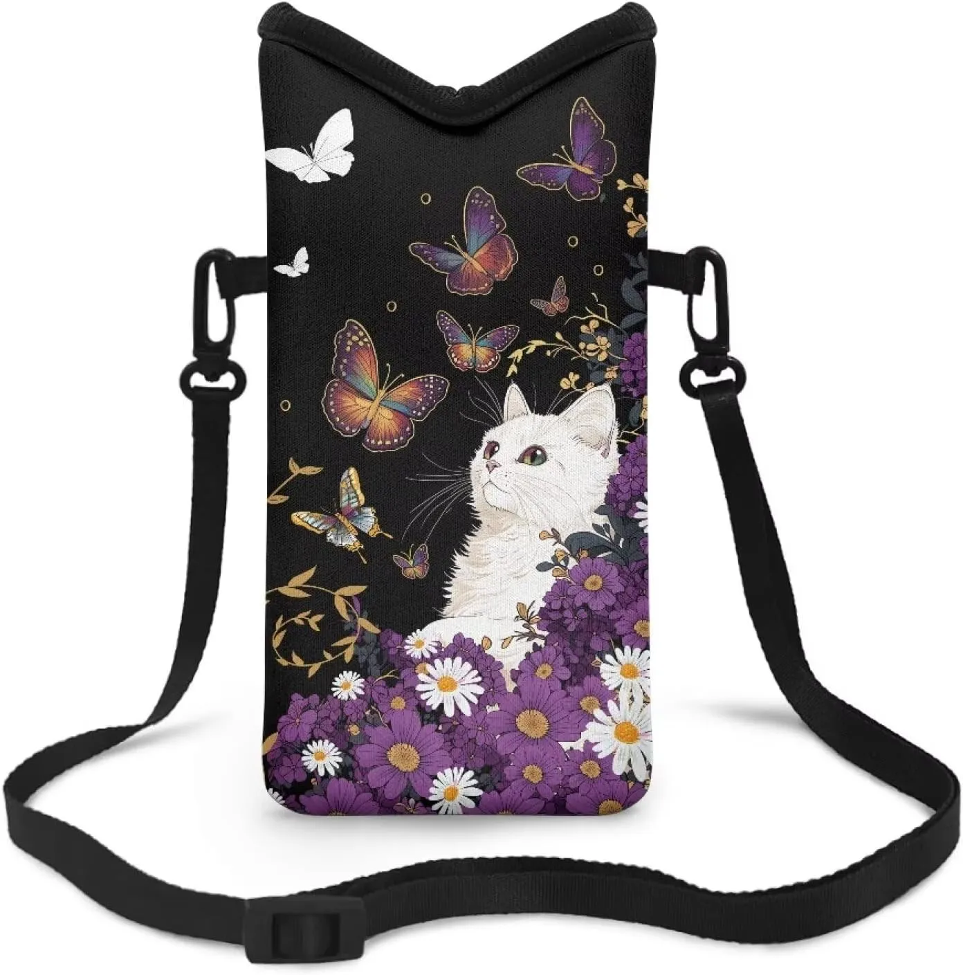 Crossbody Phone Bag Waterproof Mini Cellphone Purse Bag with Adjustable Strap Fits Most Smartphones, 8'' x 4''