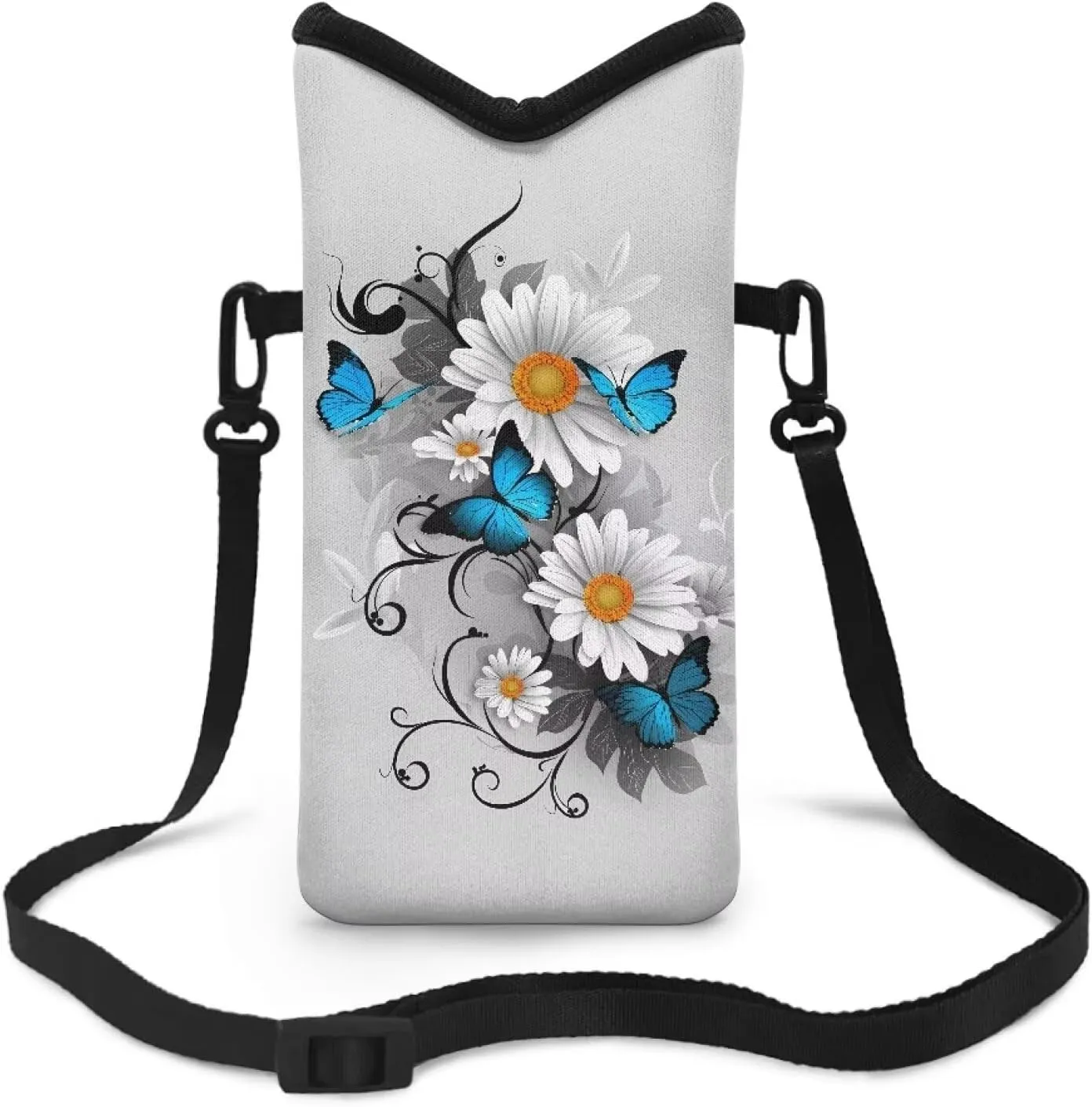 Crossbody Phone Bag Waterproof Mini Cellphone Purse Bag with Adjustable Strap Fits Most Smartphones, 8'' x 4''