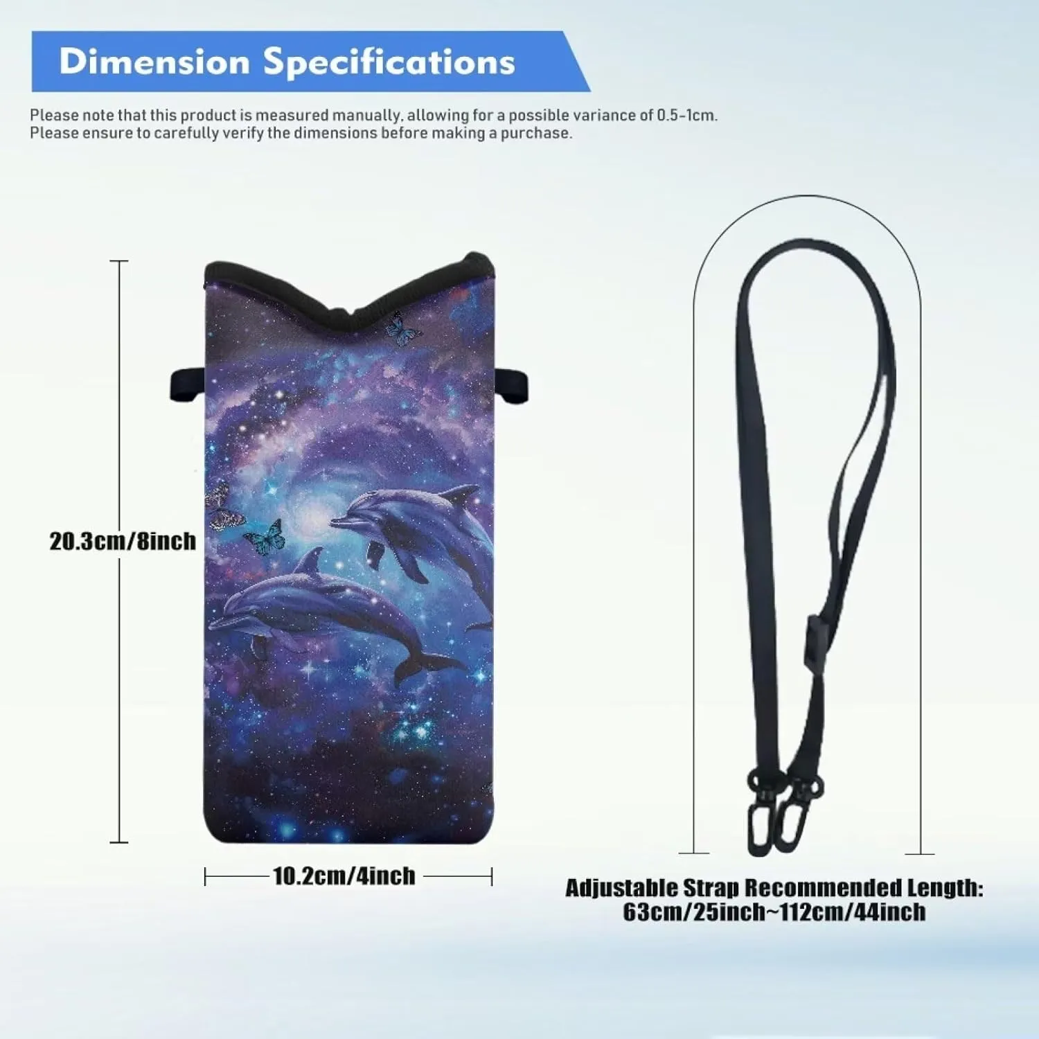 Crossbody Phone Bag Waterproof Mini Cellphone Purse Bag with Adjustable Strap Fits Most Smartphones, 8'' x 4''