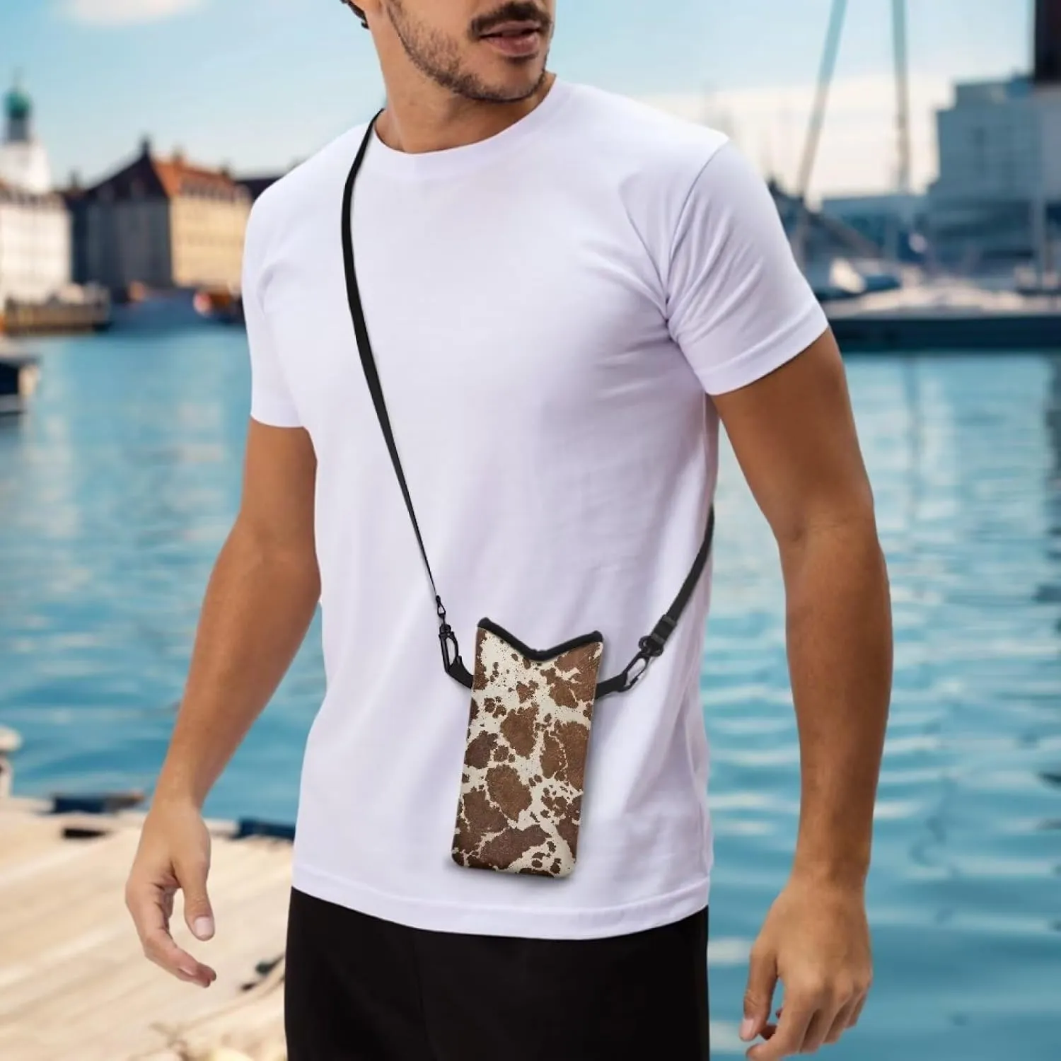 Crossbody Phone Bag Waterproof Mini Cellphone Purse Bag with Adjustable Strap Fits Most Smartphones, 8'' x 4''