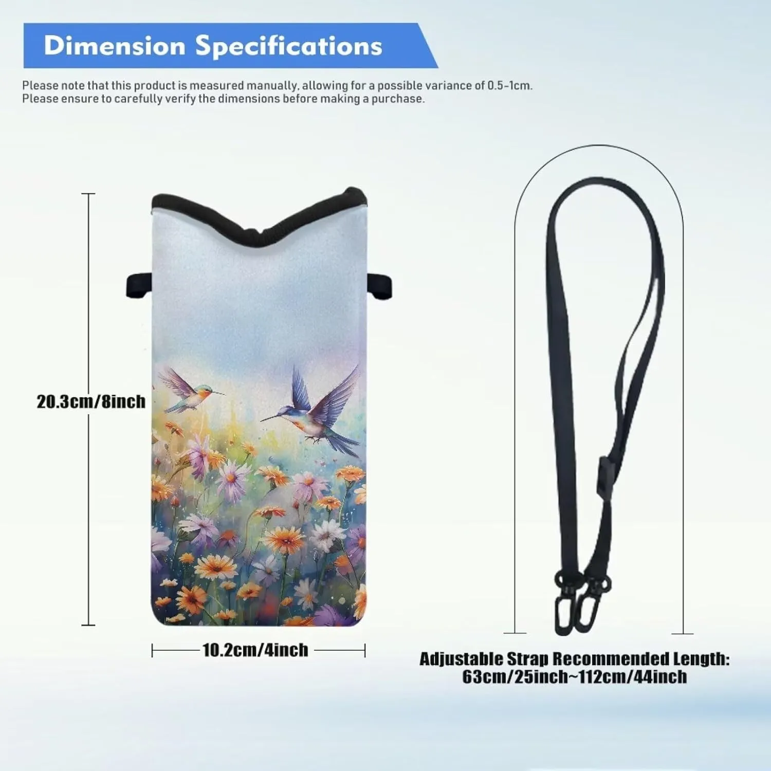 Crossbody Phone Bag Waterproof Mini Cellphone Purse Bag with Adjustable Strap Fits Most Smartphones, 8'' x 4''