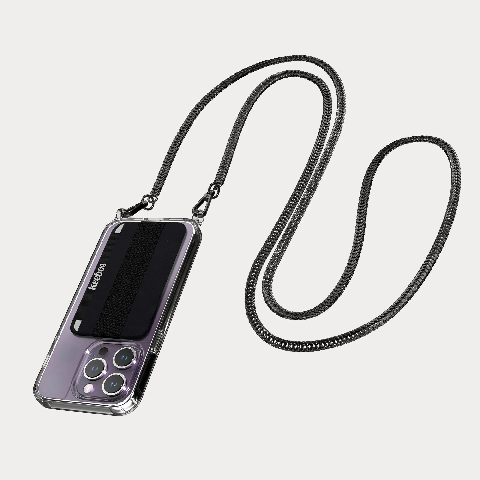 Crossbody Phone Case - Royal (Onyx Chain)