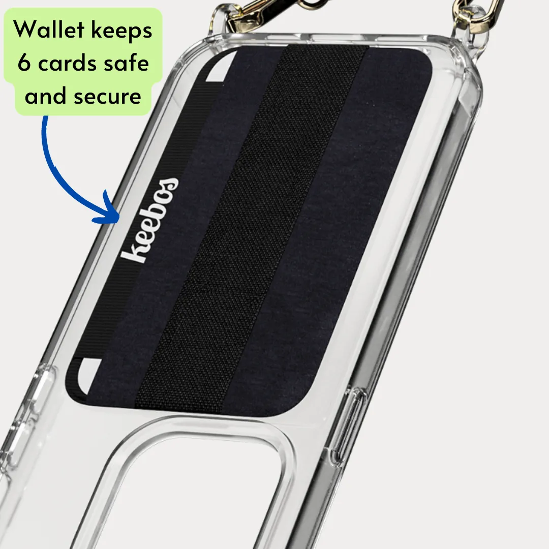 Crossbody Phone Case - Royal (Onyx Chain)
