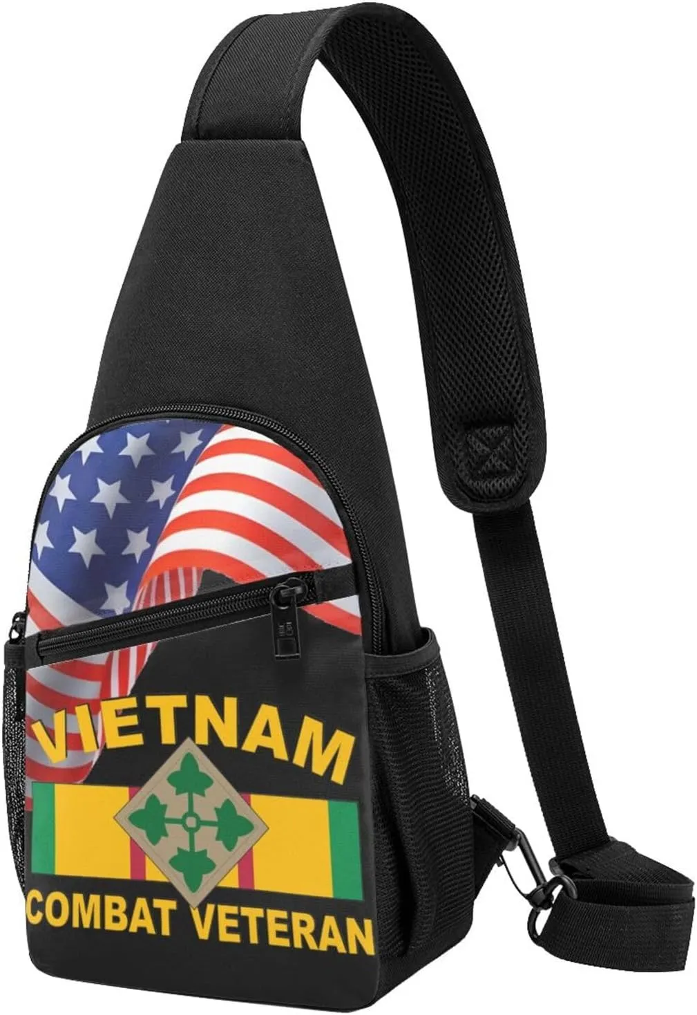 Crossbody Shoulder Chest Bag 4th Infantry Division Vietnam Combat 13 Fashion One-Shoulder