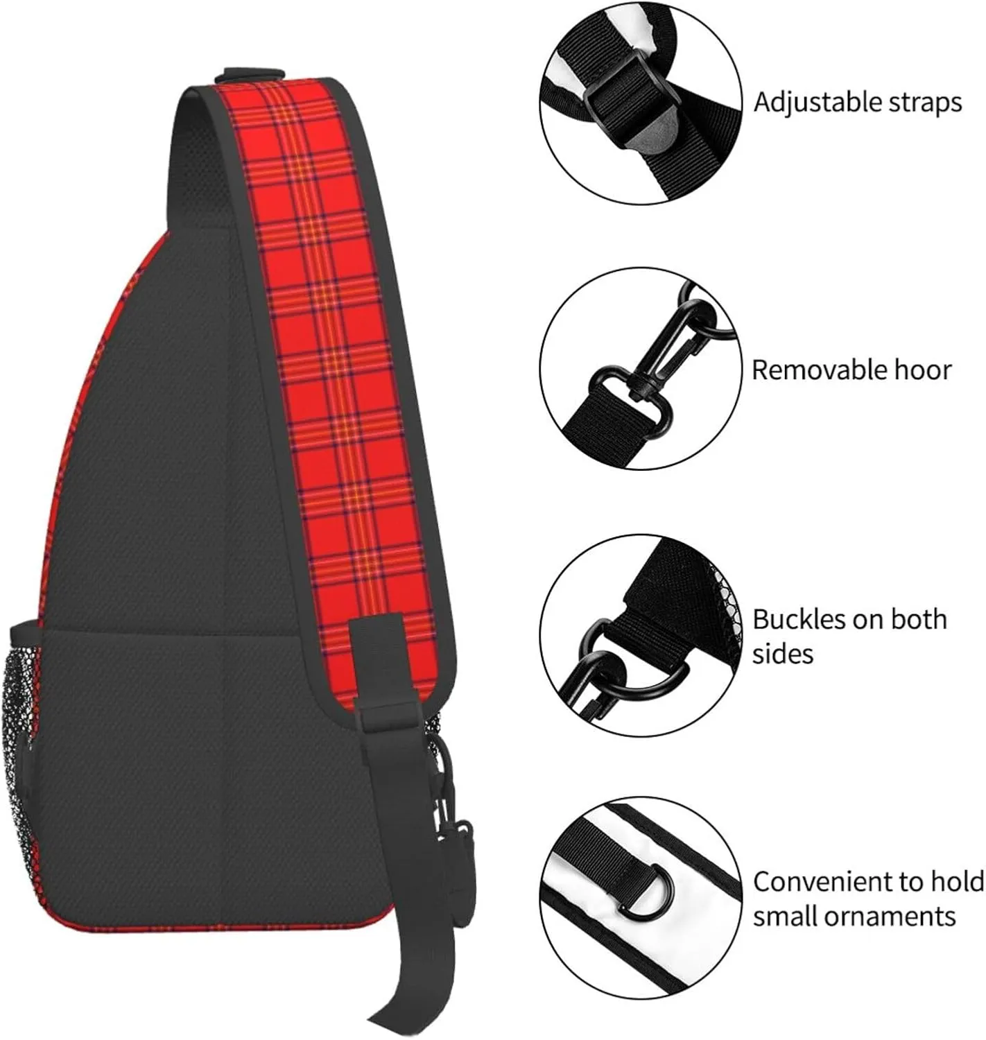 Crossbody Sling Backpack Clan Burnett of Leys Tartan Shoulder Chest Bag Daypack for Traveling Sport