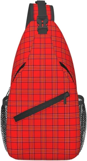 Crossbody Sling Backpack Clan Burnett of Leys Tartan Shoulder Chest Bag Daypack for Traveling Sport