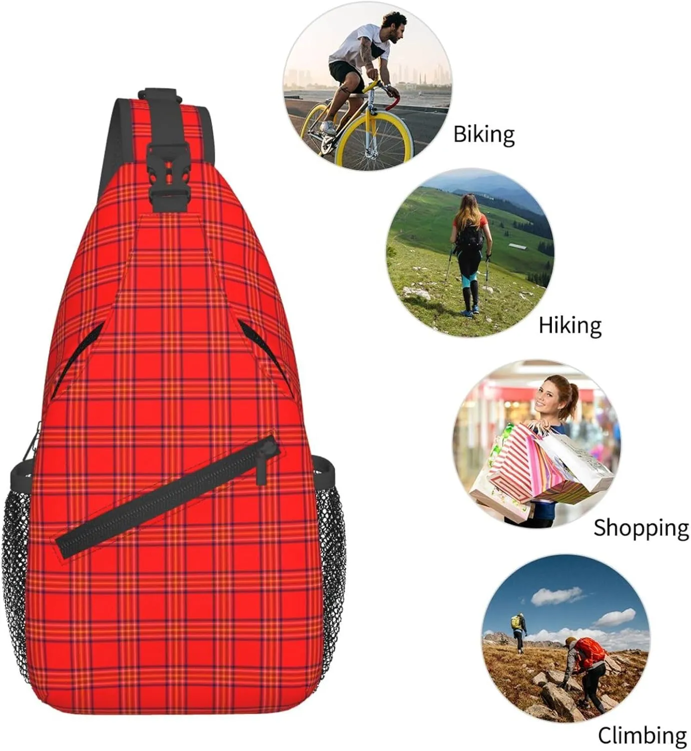 Crossbody Sling Backpack Clan Burnett of Leys Tartan Shoulder Chest Bag Daypack for Traveling Sport