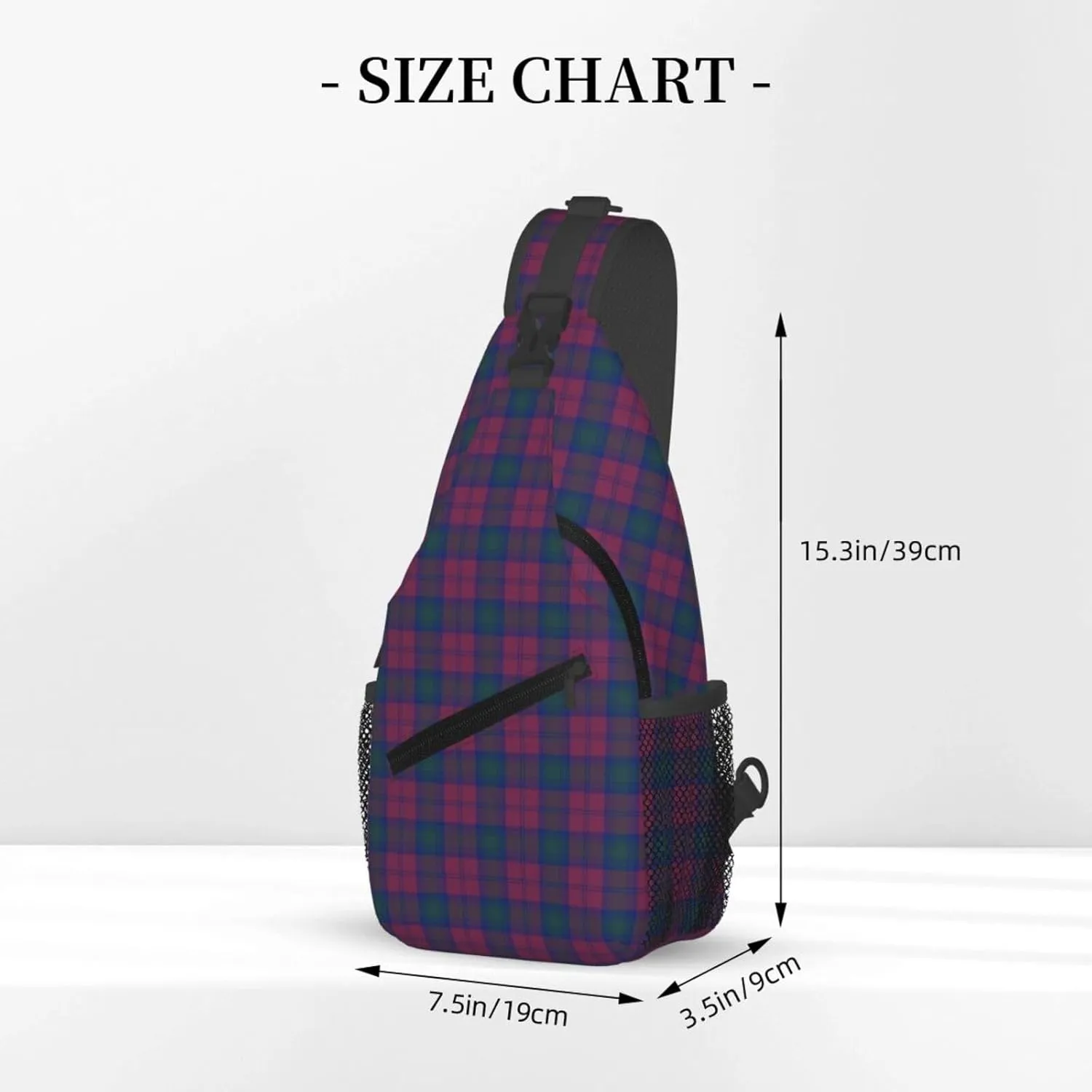 Crossbody Sling Backpack Clan Lindsay Tartan Shoulder Chest Bag Daypack for Traveling Sport