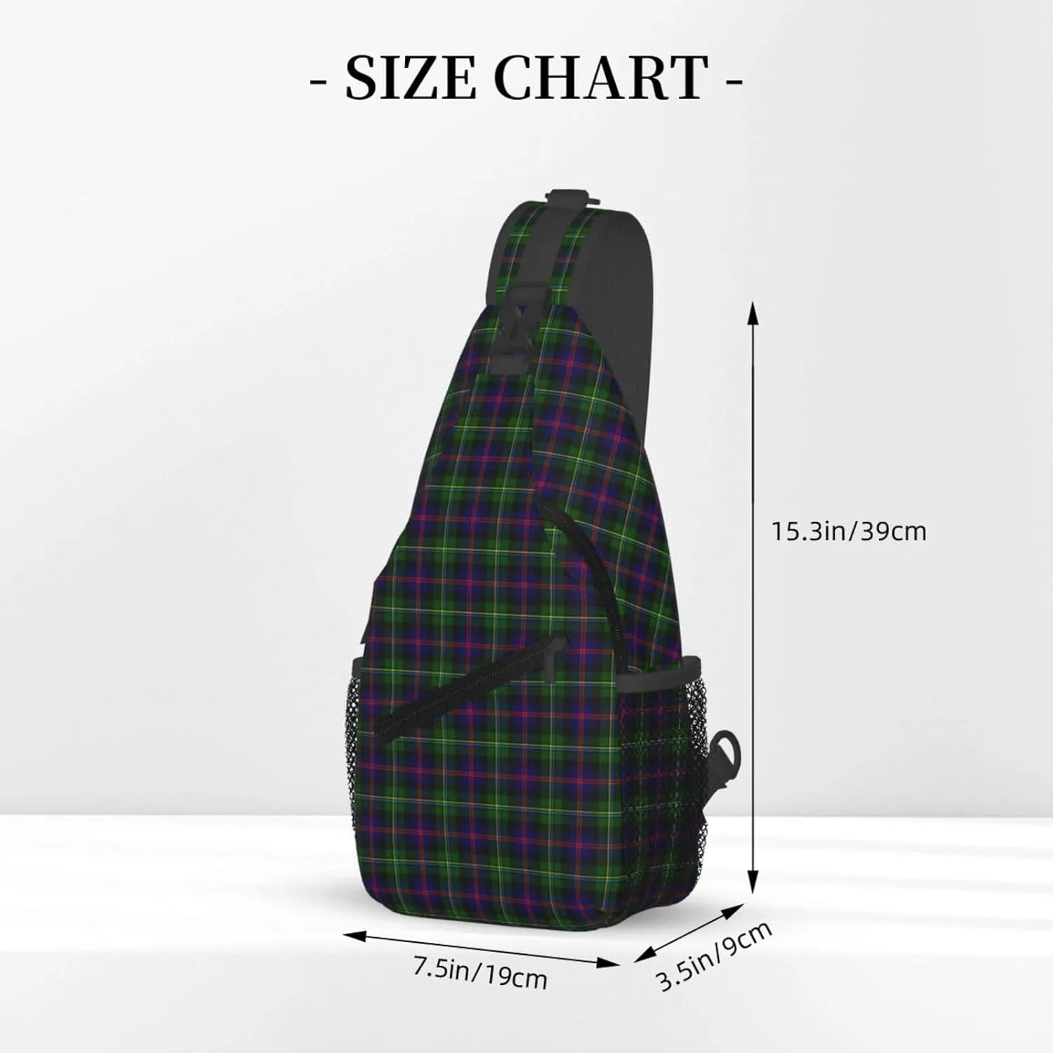 Crossbody Sling Backpack Clan Malcolm Modern Tartan Shoulder Chest Bag Daypack for Traveling Sport