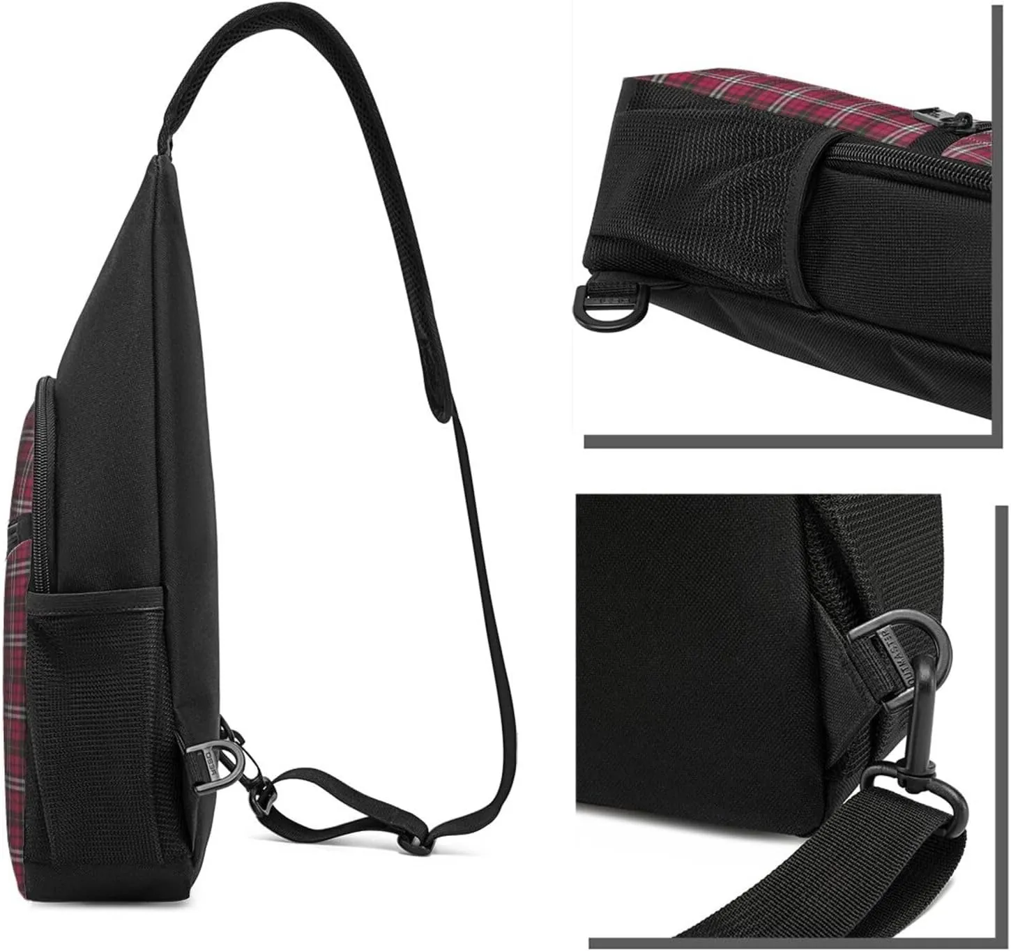 Crossbody Sling Backpack Little Tartan Shoulder Chest Bag Daypack for Traveling Sport