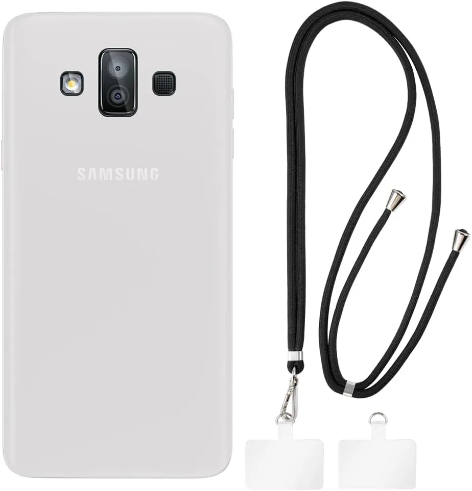 Crossbody/Neck Strap TPU Phone Case Combo Compatible with Samsung Galaxy J7 Duo, Shockproof Protective Cover with Adjustable Lanyard