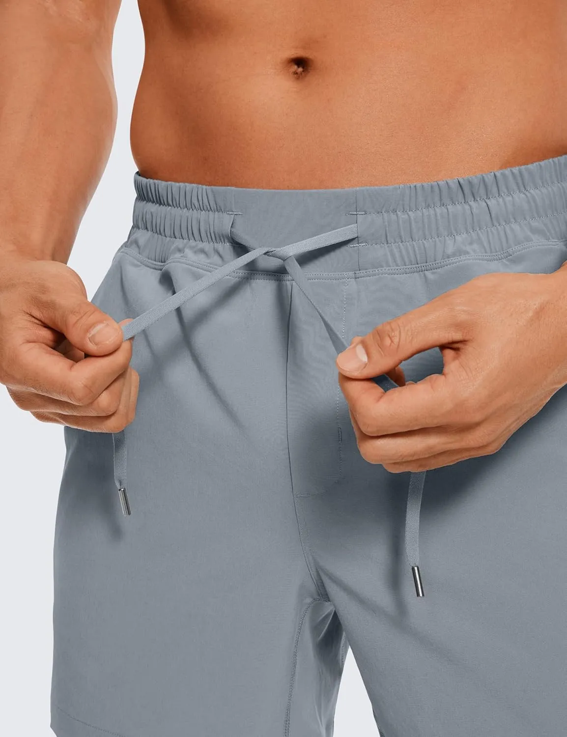 CRZ YOGA Men's Linerless Workout Shorts - 5'' Lightweight Quick Dry for Running Sports Athletic Gym with Pockets