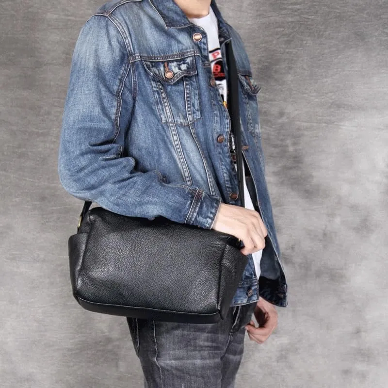 CSCDD Top Layer Cowhide Single Shoulder Crossbody Bag Backpack Bucket Bag Handmade Bag