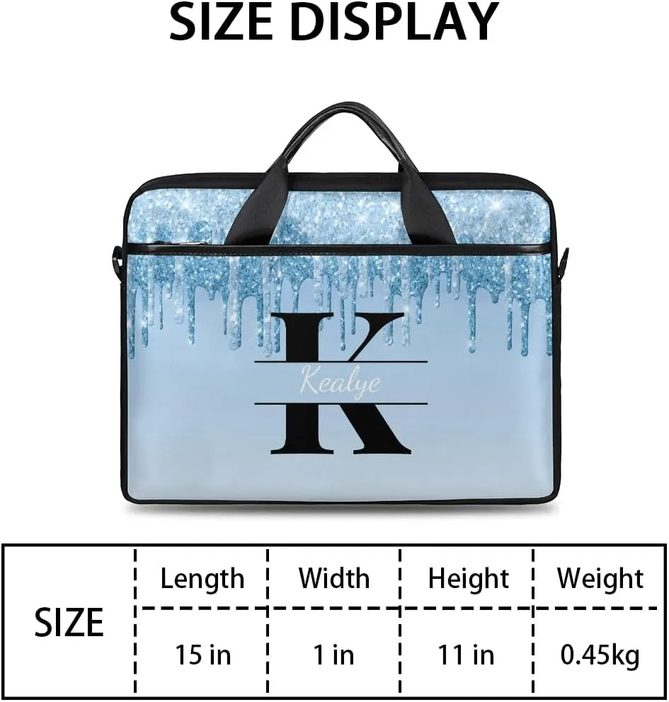 Custom Laptop Bag for Women Men Personalized Name 13 14 15.6 inch Laptop Messenger Shoulder Bags