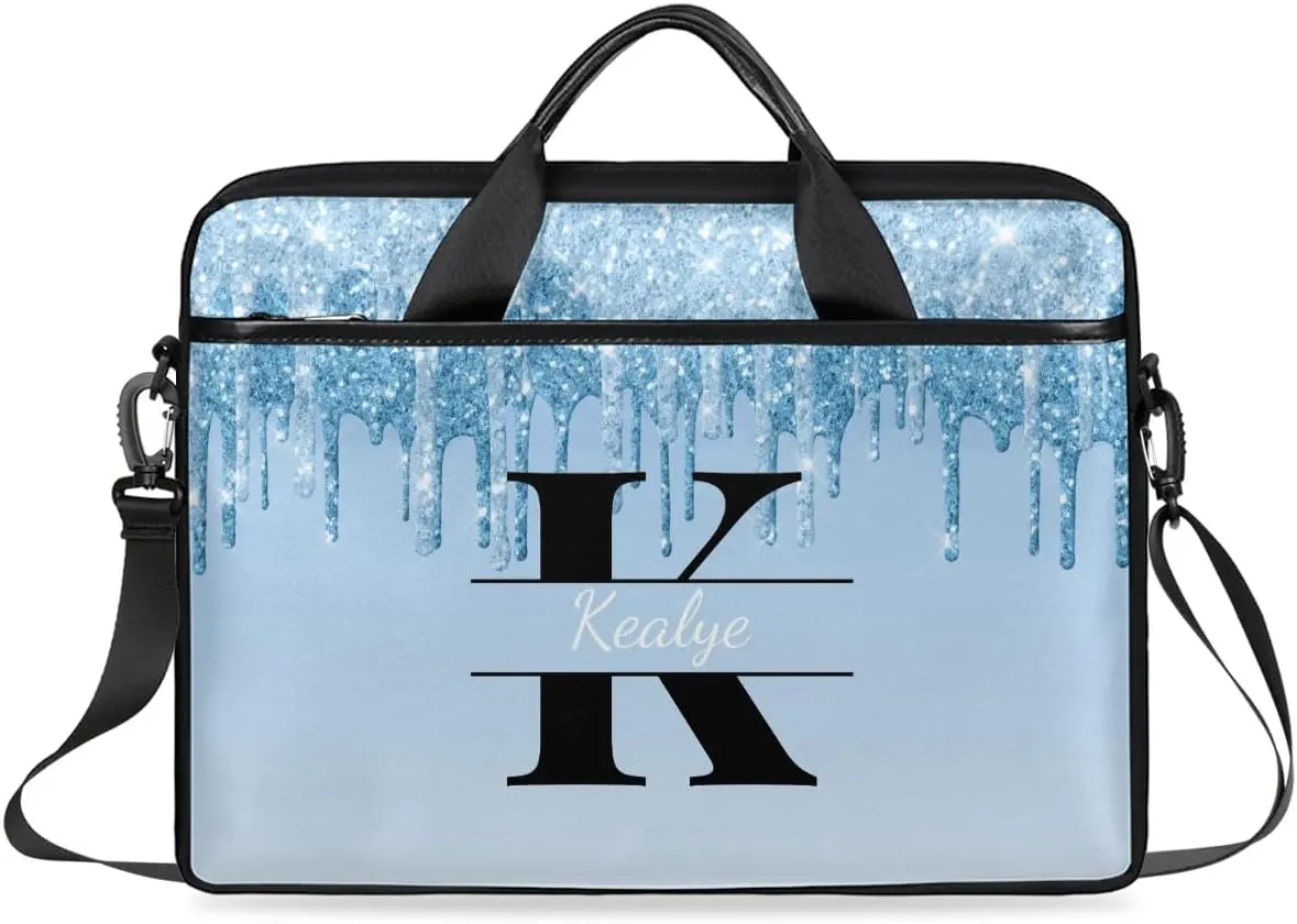 Custom Laptop Bag for Women Men Personalized Name 13 14 15.6 inch Laptop Messenger Shoulder Bags