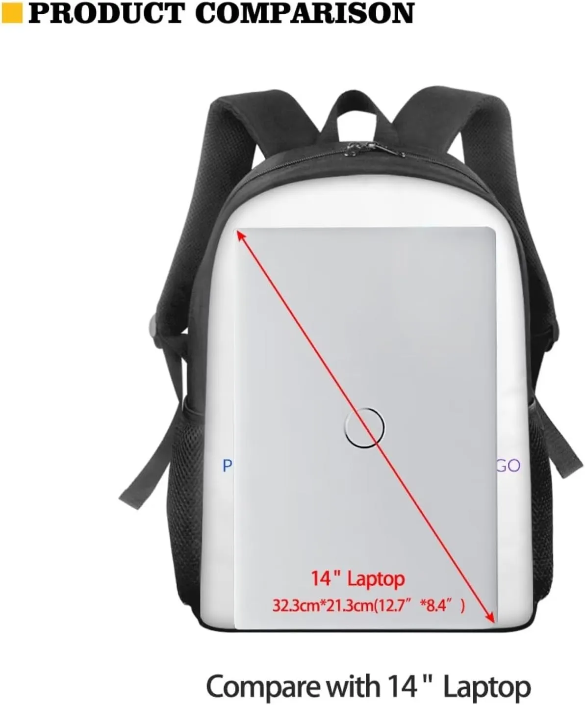 Custom School Backpack for boys girls, Personalized Kids Backpack Add Your Photos Text Logo, Customized 15Inch Student Bookbag for Travel, Work and School