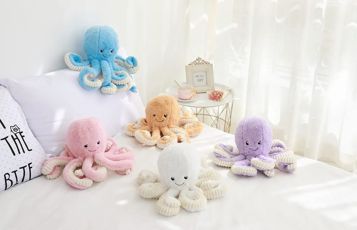 Cute Cartoon Octopus Plush Doll Toys Gift Sea Stuffed Toys for Kids and Lovers Home Decor (Blue, 23.6-Inch)