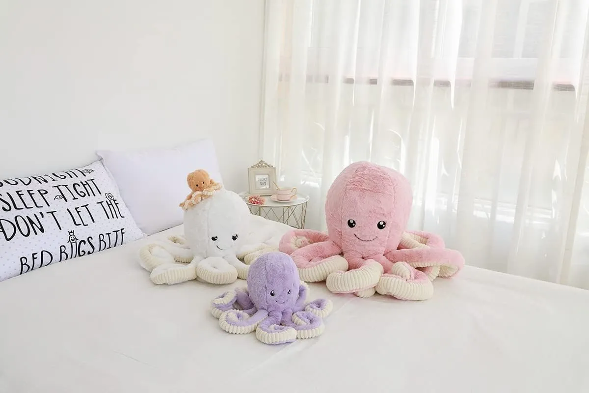Cute Cartoon Octopus Stuffed Animals Octopus Plush Doll Toys Octopus Plushies Toys Gift Sea Stuffed Toys for Kids and Lovers Home Decor (Pink, 23.6-Inch)