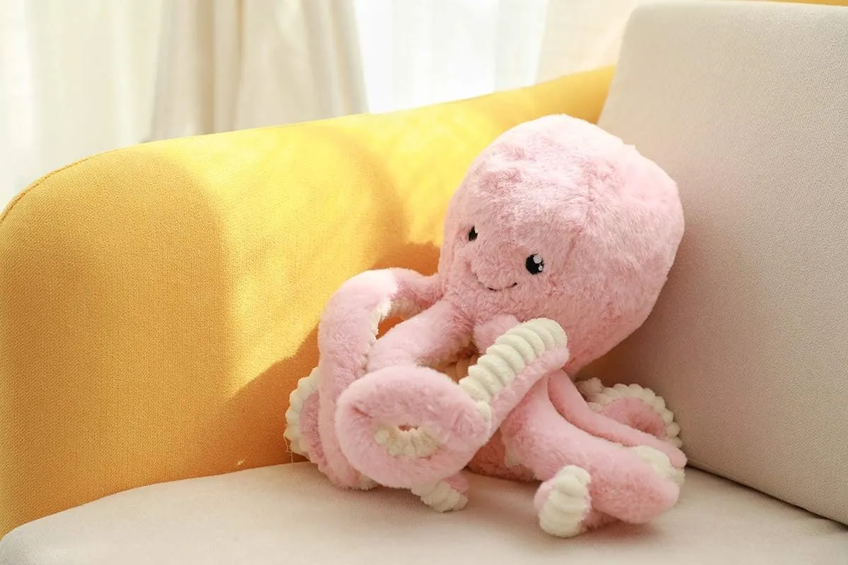 Cute Cartoon Octopus Stuffed Animals Octopus Plush Doll Toys Octopus Plushies Toys Gift Sea Stuffed Toys for Kids and Lovers Home Decor (Pink, 23.6-Inch)