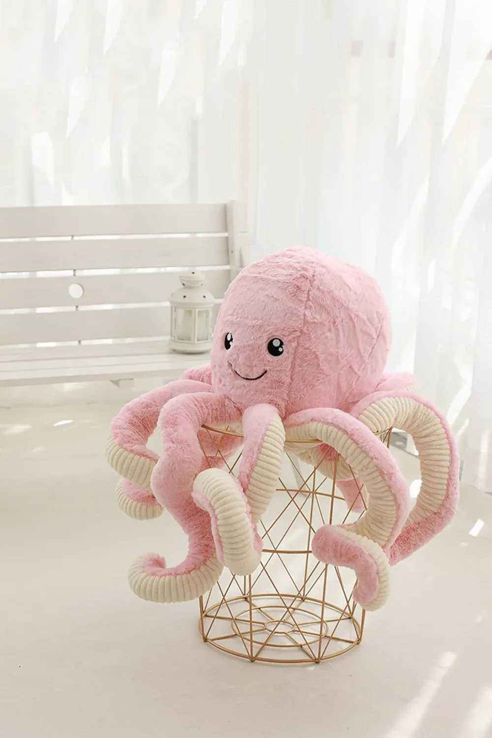 Cute Cartoon Octopus Stuffed Animals Octopus Plush Doll Toys Octopus Plushies Toys Gift Sea Stuffed Toys for Kids and Lovers Home Decor (Pink, 23.6-Inch)