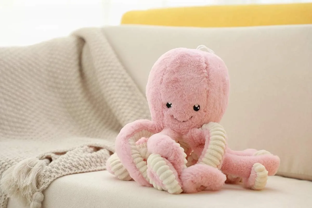 Cute Cartoon Octopus Stuffed Animals Octopus Plush Doll Toys Octopus Plushies Toys Gift Sea Stuffed Toys for Kids and Lovers Home Decor (Pink, 23.6-Inch)
