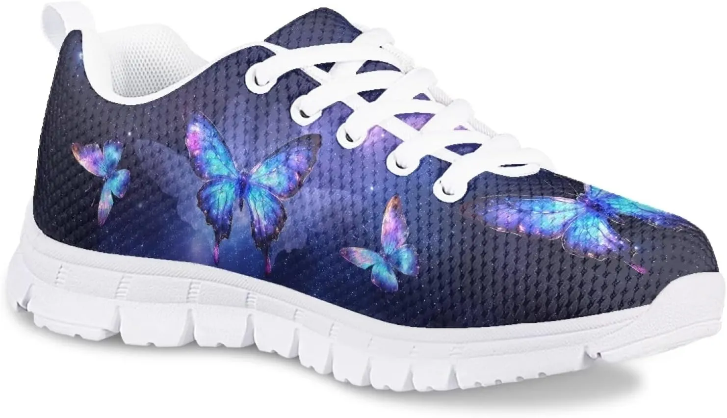 Cute Running Sneakers Lightweight Lace-up Indoor Shoes for Boys Girls Comfy Cute Breathable Tennis Shoes for Athletic US Little Kid 11-13 Big Kid 1-5 White Sole