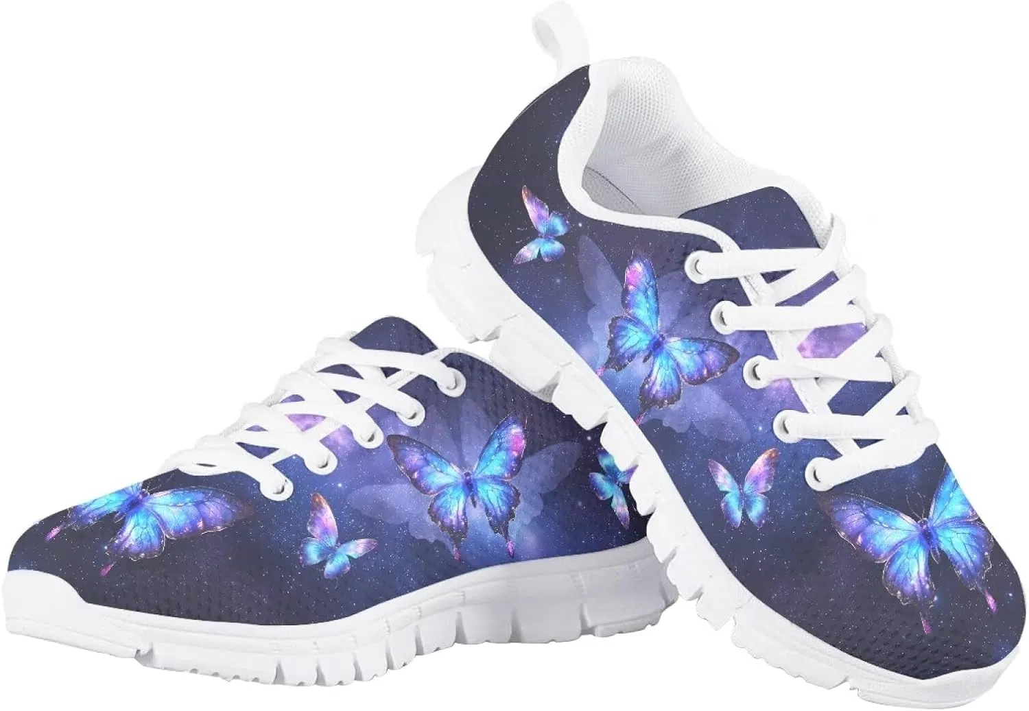 Cute Running Sneakers Lightweight Lace-up Indoor Shoes for Boys Girls Comfy Cute Breathable Tennis Shoes for Athletic US Little Kid 11-13 Big Kid 1-5 White Sole