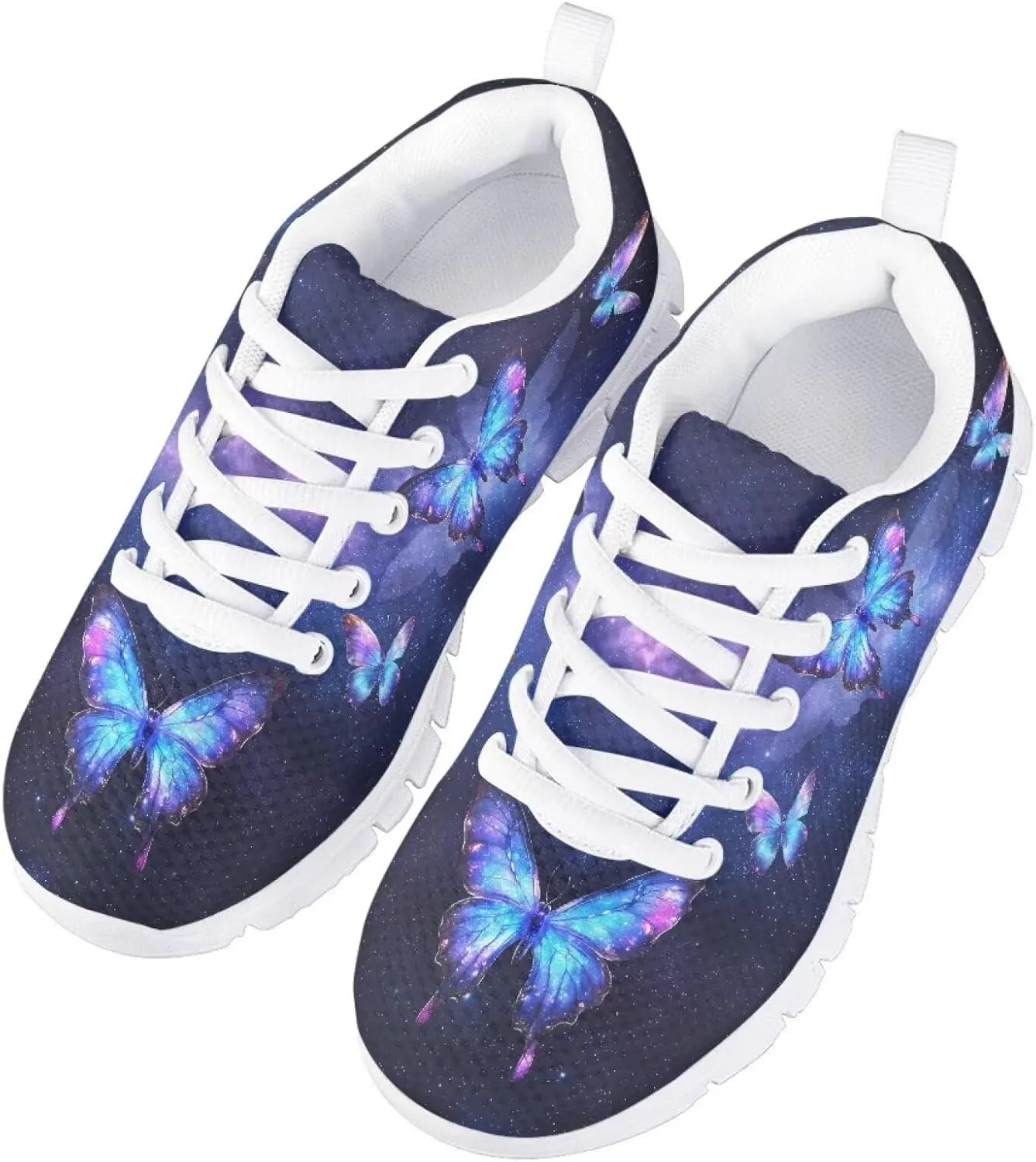Cute Running Sneakers Lightweight Lace-up Indoor Shoes for Boys Girls Comfy Cute Breathable Tennis Shoes for Athletic US Little Kid 11-13 Big Kid 1-5 White Sole