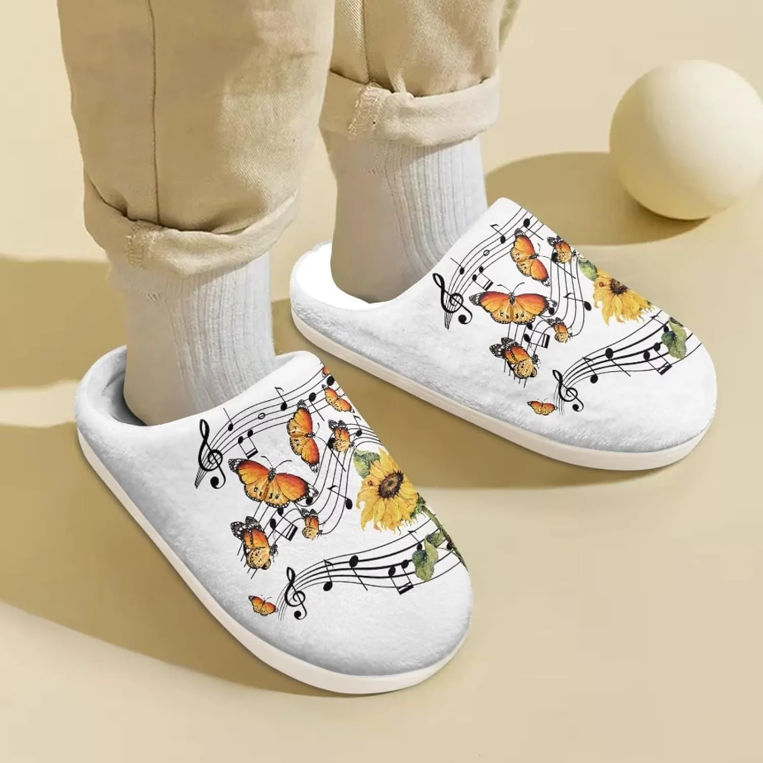 Cute Slippers for Girls Boys, Plush Non-Slip House Slippers Winter Fluffy House Shoes Cute Soft Slip-On Shoes for Indoor Outdoor