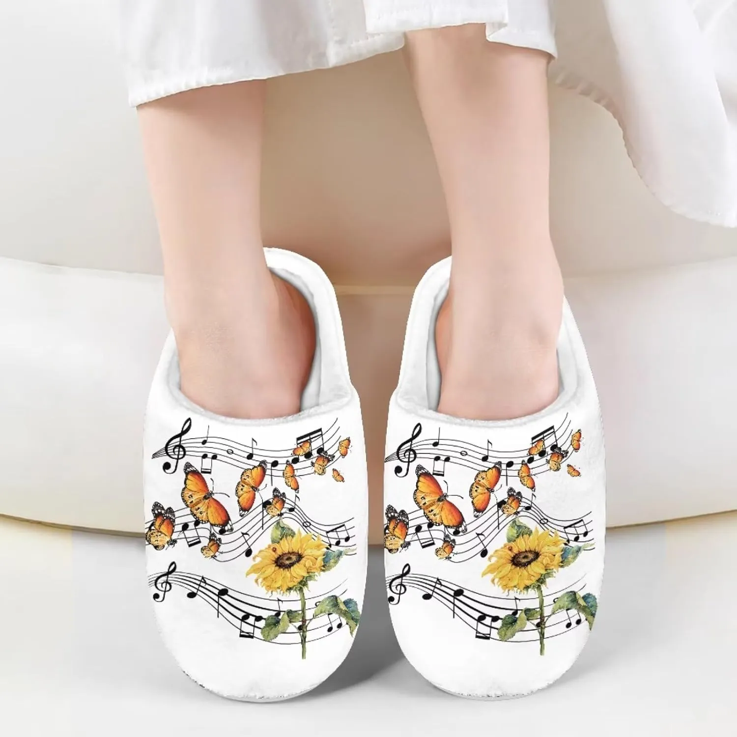 Cute Slippers for Girls Boys, Plush Non-Slip House Slippers Winter Fluffy House Shoes Cute Soft Slip-On Shoes for Indoor Outdoor