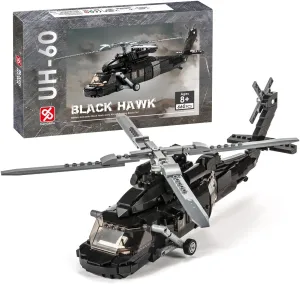 DAHONPA UH-60 Helicopter Black Hawk Medium Utility Military Army Airplane Building Bricks Set, 660  Pieces Air-Force Build Blocks Toy, Gift for Kid and Adult