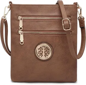 Dasein Women Small Crossbody Bag Lightweight Shoulder Purses Multi Zipper Pockets Phone Purse Handbag