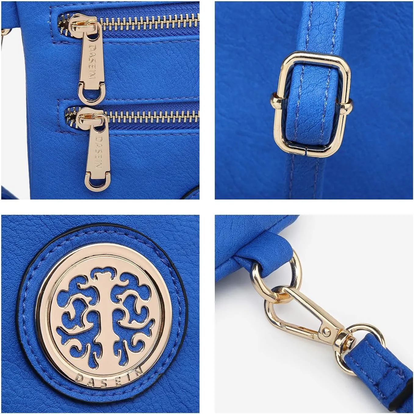 Dasein Women Small Crossbody Bag Lightweight Shoulder Purses Multi Zipper Pockets Phone Purse Handbag
