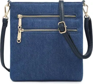 Dasein Women Small Crossbody Bag Lightweight Shoulder Purses Multi Zipper Pockets Phone Purse Handbag