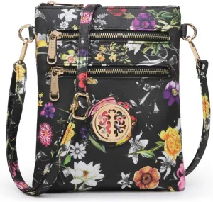 Dasein Women Small Crossbody Bag Lightweight Shoulder Purses Multi Zipper Pockets Phone Purse Handbag
